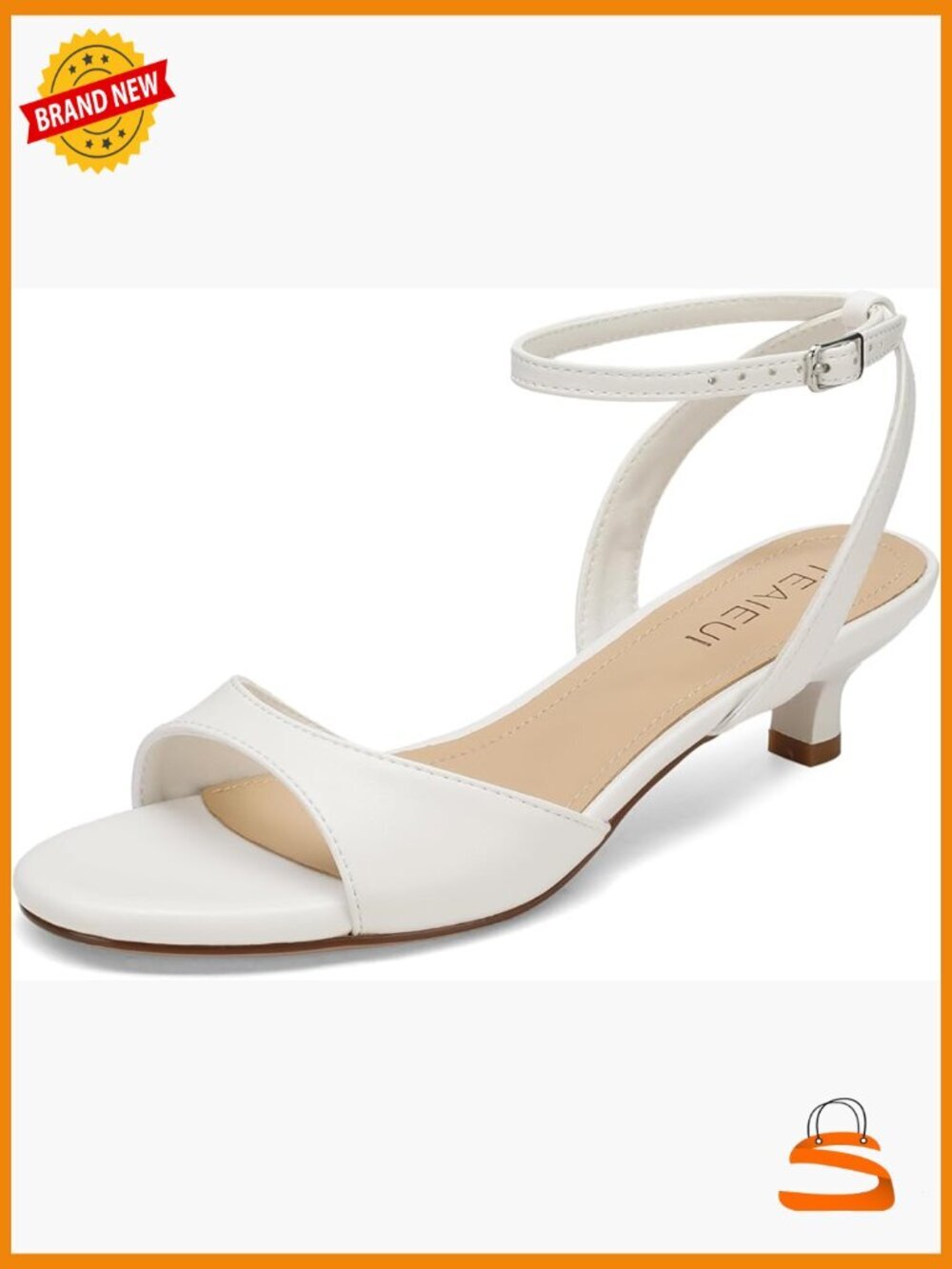 Women's Kitten Heel Strappy Sandals Open Toe Ankle Strap Dress Shoes